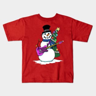 Snowmman Rock Kids T-Shirt